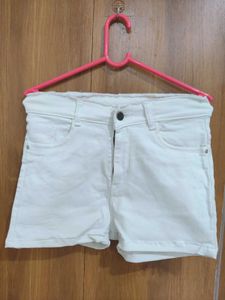 White Denim Shorts