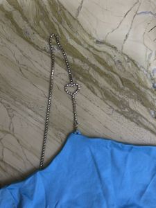 Blue Chain Strap Top