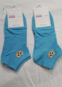 Cute Blue Bear Socks - Women's Fashion