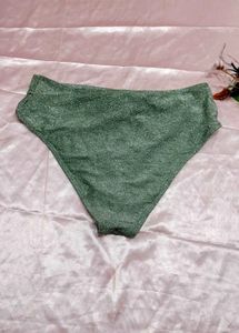 Green Glitter High-Waisted Bikini Bottoms