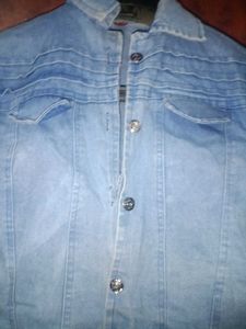 Classic Light Blue Denim Jacket for Women