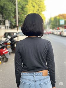 Cute Grey Long Sleeve Top