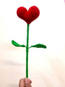 Crochet Heart Flower