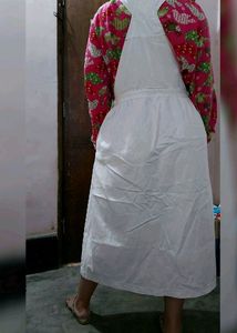 Freestyle White Denim Dungaree For Women