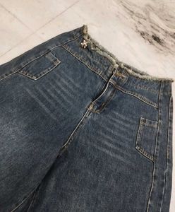 Vintage Y2k Wide Leg BaggyJeans With TeddyButton
