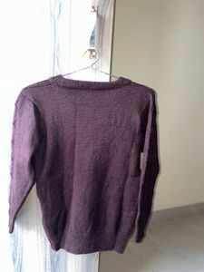 Burgundy V-Neck Sweater