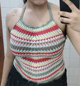 H&M crochet backless top ✨
