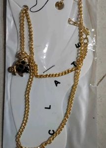 Gold Chain Anklet with Turtle Charm