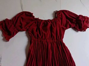 Red Off-Shoulder Dress