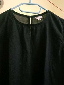 Tjori Kurta Plain Black Aline