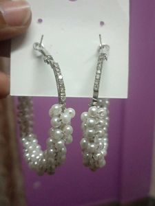 Pearl Hoop Earrings