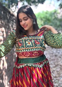 Patola printed ghaghra with blouse