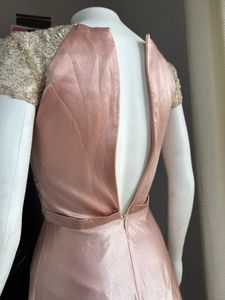 Premium Peach Satin Gown