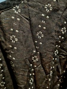 Khadi Cotton Brown Embroidered Kurta