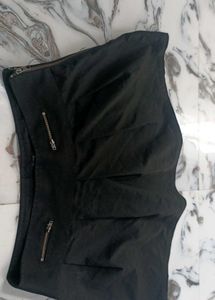 Blue Embroidered Bra And Plated Skirt