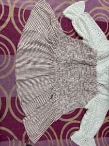 Stylish White &amp; Pink Top