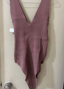 Mauve Ribbed Bodysuit 💜