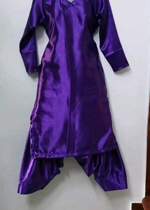Pruple Satin Suit Salwar