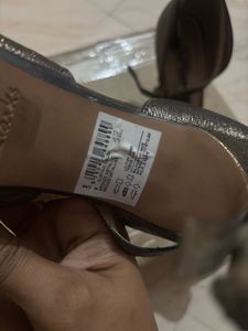 Clark’s Metallic T-Strap Heels
