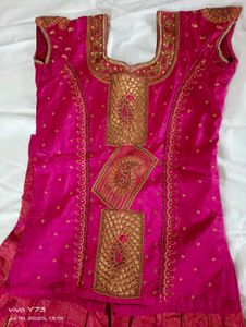 Pure Silk Paavadai Set ( Lehenga)
