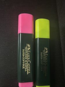 Total 5 Highlighters 3 Fabre Castell+2 New Markers