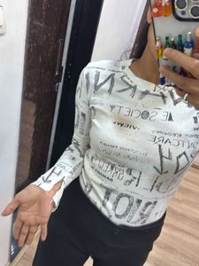 White Full Sleeves Top