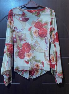 Floral Mesh Y2k Top