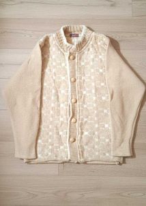 Cozy Beige Textured Cardigan