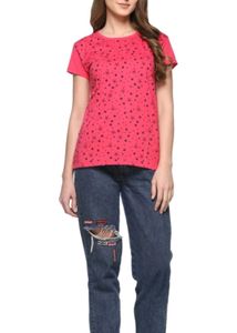 Women Printed Round Neck Tshirt