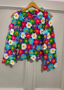Floral Crochet Colorful Jacket