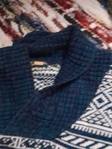 Blue &amp; White Patterned Sweater
