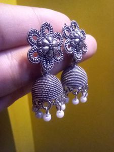 Silver Jhumkas Combo!