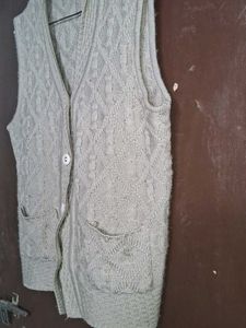 Vintage Sleeveless Cardigan Vest