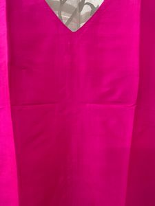 Hot Pink/ fuchsia Pure Silk Dress