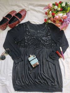 Stylish Black Embellished Top