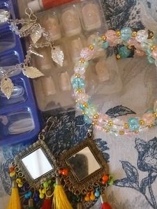 Cute Jewellery and Nails Combo