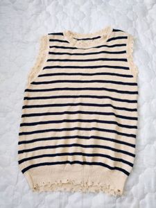 Striped Knit Vest