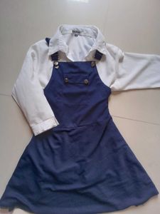 korea imported dress and white shirt