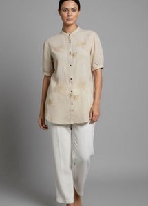 Floral Print Beige Top