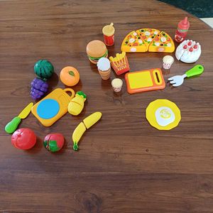 21Set Of Velcro Cut Toys For Kids -Fruits N Snacks