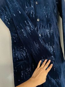 Slim fit Velvet Sequin Indo Western