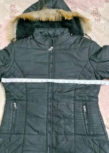 Black Hooded Puffer Jacket