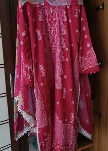 Pink Embroidered Kurta Set