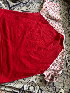 Louis Vuitton Inspired Red Ringer Tee