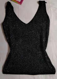 Sparkly Black Tank Top