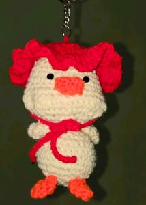 Crochet Duck Keychain