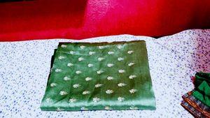Emerald Green Embellished Silk Sare2