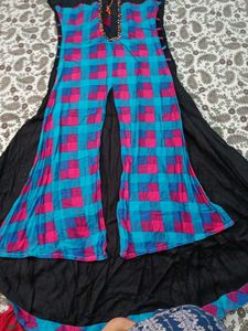 Boho Plaid Beaded Tunic