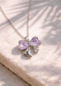 Brand New Premium Quality Bow Pendant Necklac
