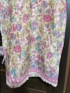 Floral Print Churidar Suit Set